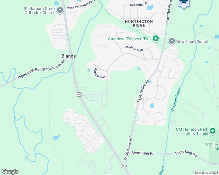 map of restaurants, bars, coffee shops, grocery stores, and more near 606 Chancellors Ridge Drive in Durham