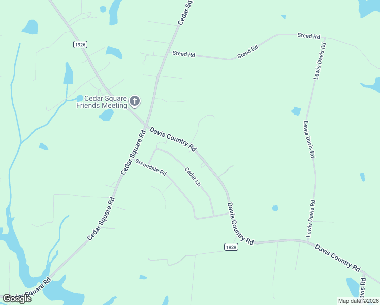 map of restaurants, bars, coffee shops, grocery stores, and more near 7281 Davis Country Road in Randleman