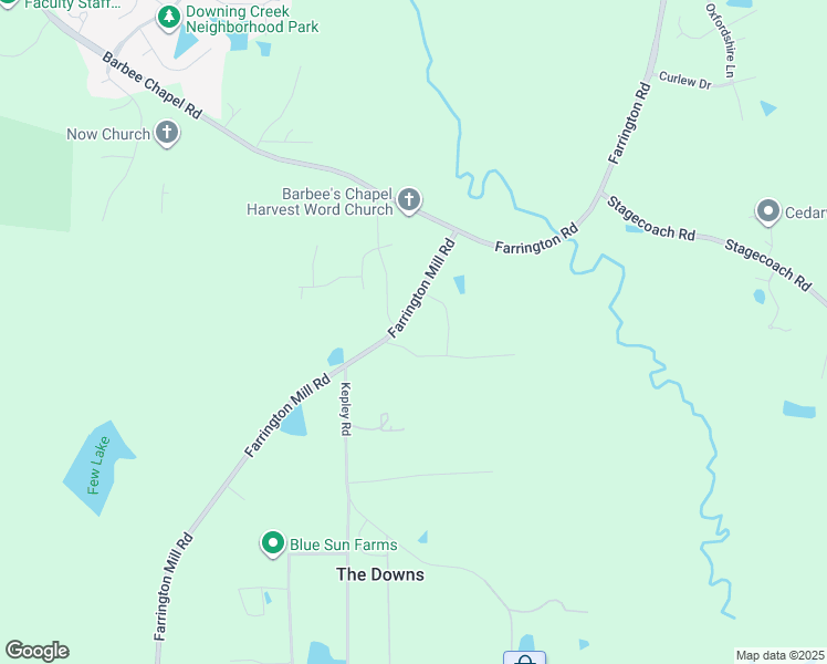 map of restaurants, bars, coffee shops, grocery stores, and more near 7915 Farrington Mill Road in Chapel Hill