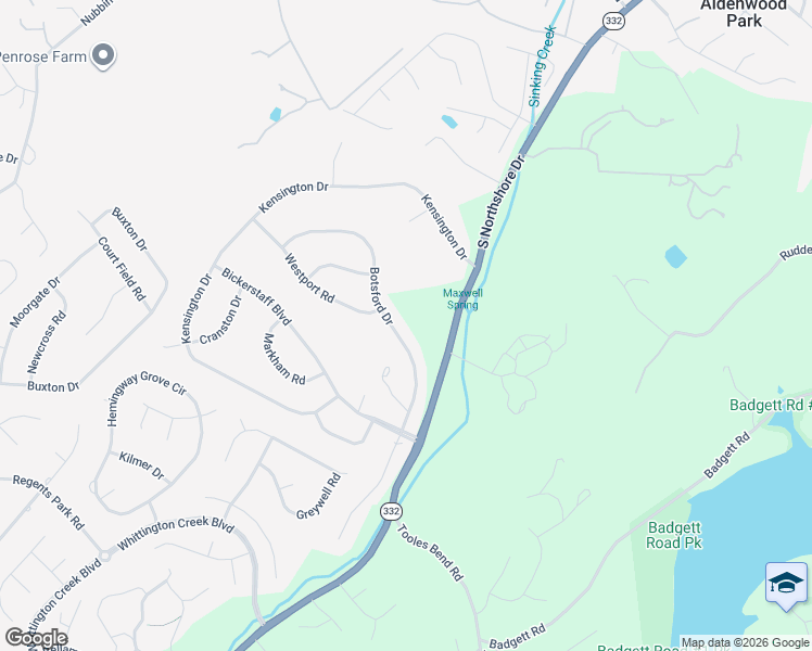 map of restaurants, bars, coffee shops, grocery stores, and more near 1624 Botsford Drive in Knoxville