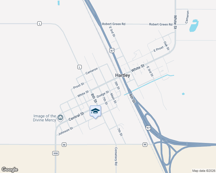 map of restaurants, bars, coffee shops, grocery stores, and more near 909-911 Main Street in Dalhart