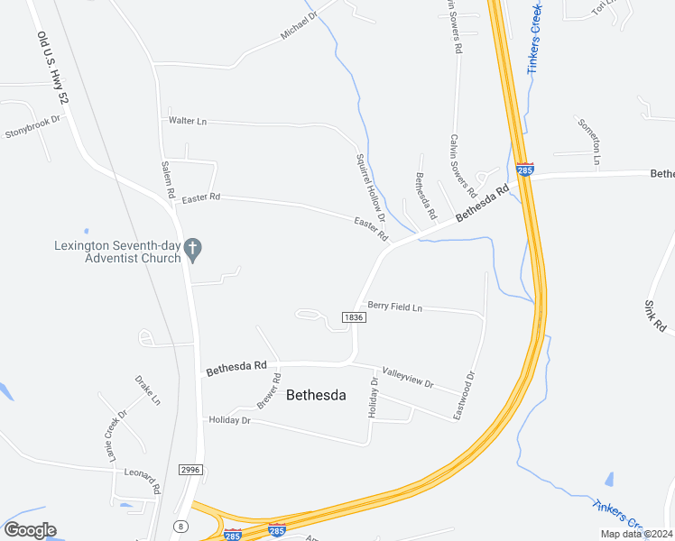 map of restaurants, bars, coffee shops, grocery stores, and more near 787 Bethesda Road in Lexington