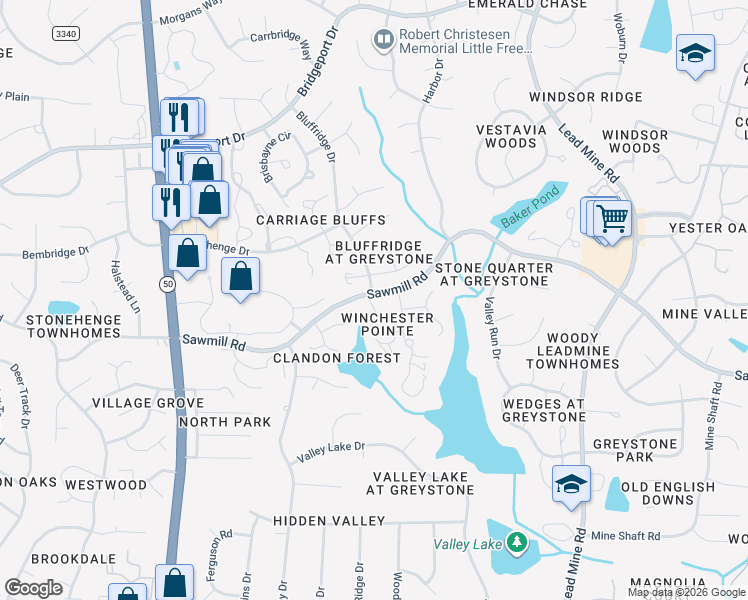 map of restaurants, bars, coffee shops, grocery stores, and more near 7626 Wellesley Park North in Raleigh