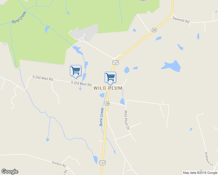 map of restaurants, bars, coffee shops, grocery stores, and more near U.S. 127 in Crossville