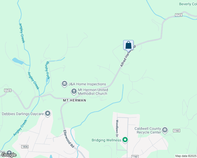 map of restaurants, bars, coffee shops, grocery stores, and more near 2064 Enlos Place in Lenoir