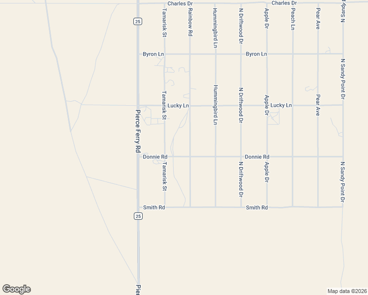 map of restaurants, bars, coffee shops, grocery stores, and more near 26151 Rainbow Road in Meadview