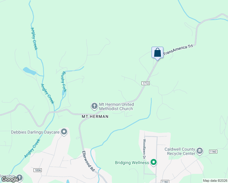 map of restaurants, bars, coffee shops, grocery stores, and more near 2047 Enlos Place in Lenoir