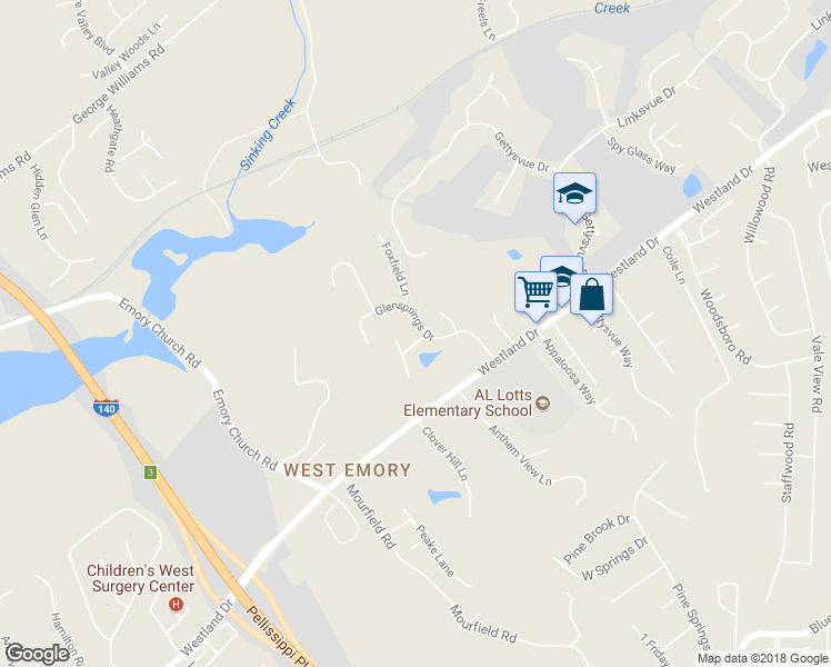 map of restaurants, bars, coffee shops, grocery stores, and more near 927 Glensprings Drive in Knoxville