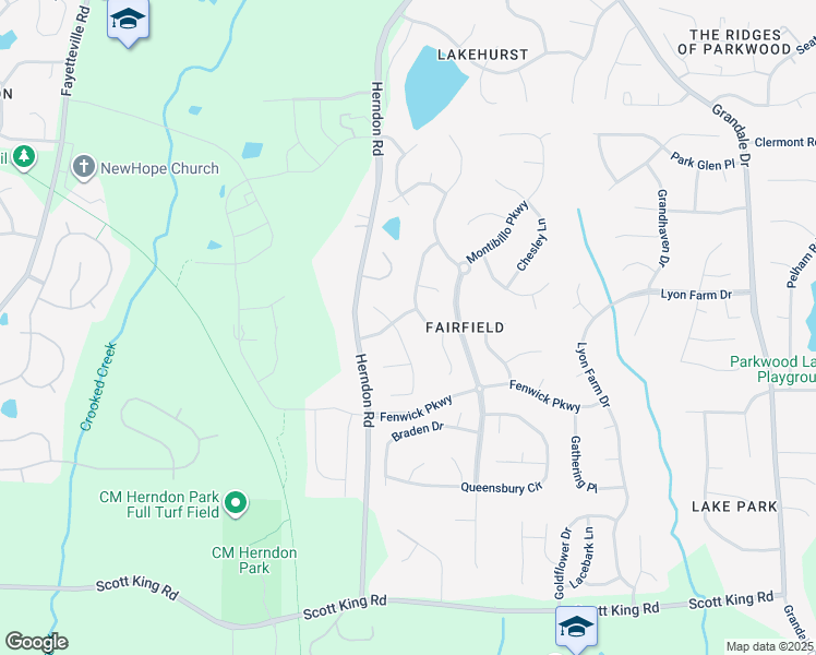 map of restaurants, bars, coffee shops, grocery stores, and more near 214 Wendover Lane in Durham