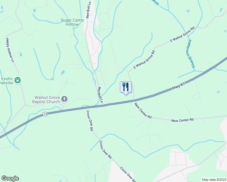 map of restaurants, bars, coffee shops, grocery stores, and more near 186 Red Bud Lane in Pigeon Forge