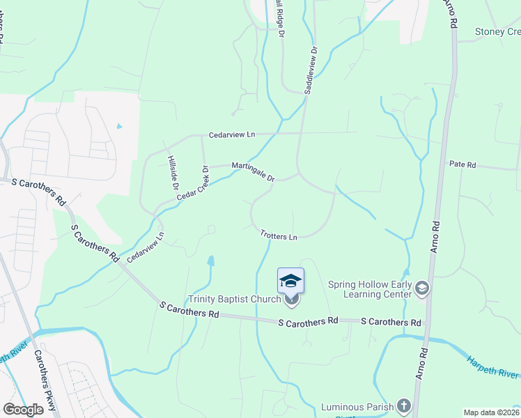 map of restaurants, bars, coffee shops, grocery stores, and more near 3012 Trotters Lane in Franklin