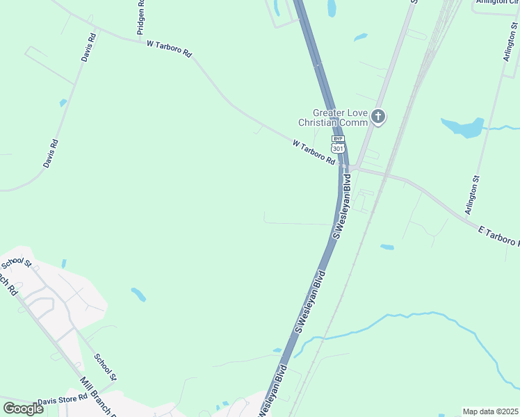 map of restaurants, bars, coffee shops, grocery stores, and more near 2808 South Wesleyan Boulevard in Rocky Mount