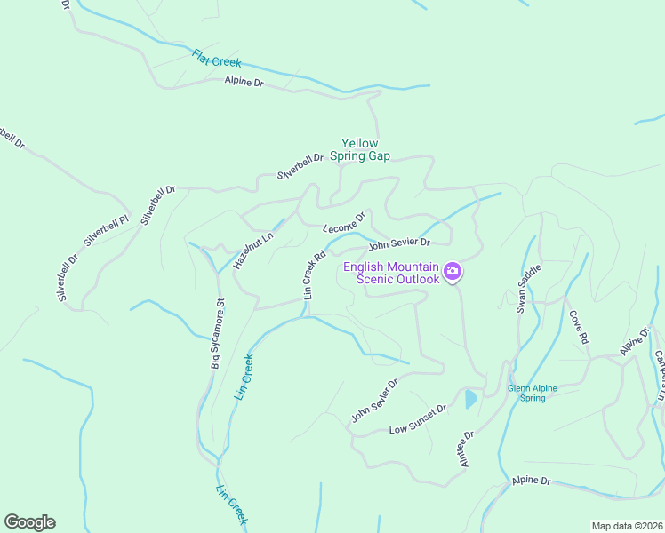 map of restaurants, bars, coffee shops, grocery stores, and more near Lin Creek Road in Sevierville