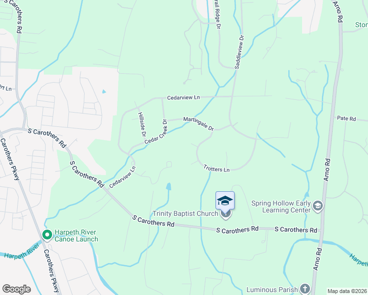 map of restaurants, bars, coffee shops, grocery stores, and more near 701 Trotters Court in Franklin