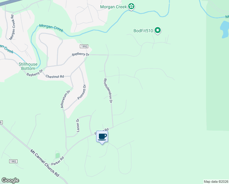 map of restaurants, bars, coffee shops, grocery stores, and more near 201 Bolinas Court in Chapel Hill