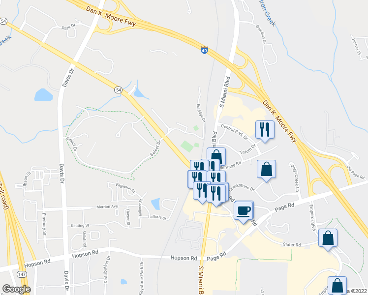 map of restaurants, bars, coffee shops, grocery stores, and more near in 