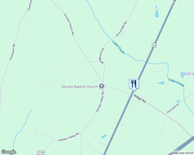 map of restaurants, bars, coffee shops, grocery stores, and more near 620 Society Church Road in Statesville