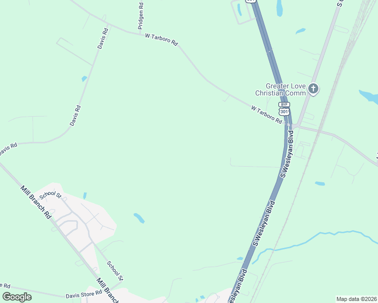 map of restaurants, bars, coffee shops, grocery stores, and more near 2808 South Wesleyan Boulevard in Rocky Mount