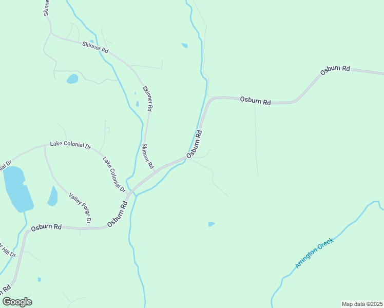 map of restaurants, bars, coffee shops, grocery stores, and more near 2201 Osburn Road in Arrington