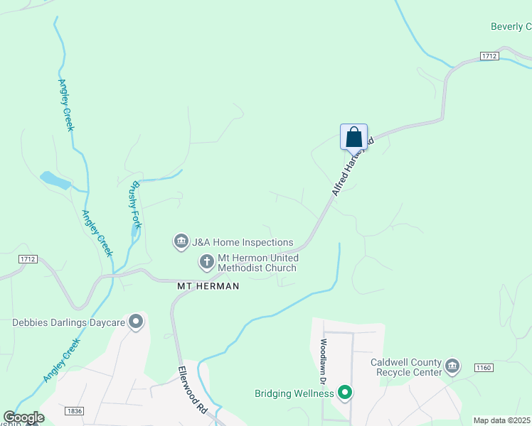 map of restaurants, bars, coffee shops, grocery stores, and more near 2064 Enlos Place in Lenoir