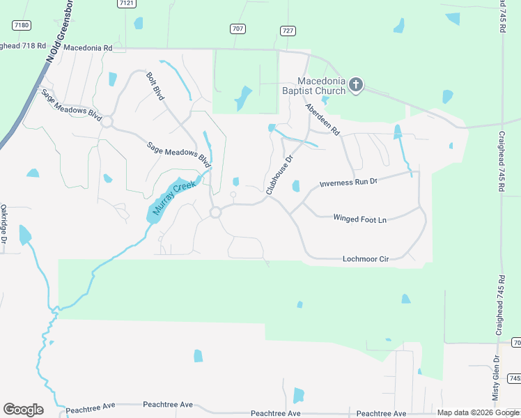 map of restaurants, bars, coffee shops, grocery stores, and more near 4413 Clubhouse Drive in Jonesboro