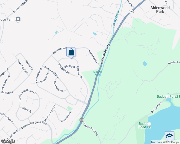 map of restaurants, bars, coffee shops, grocery stores, and more near 8671 South Northshore Drive in Knoxville
