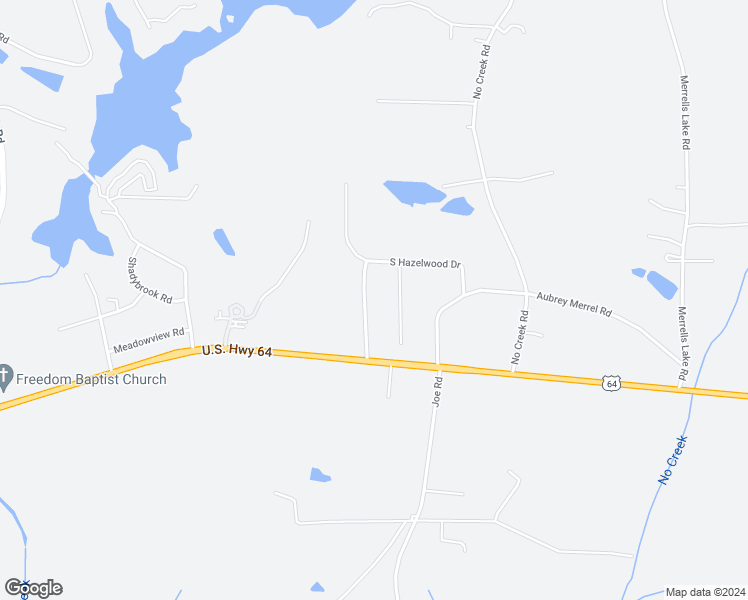 map of restaurants, bars, coffee shops, grocery stores, and more near 160 Cedarwood Place in Mocksville