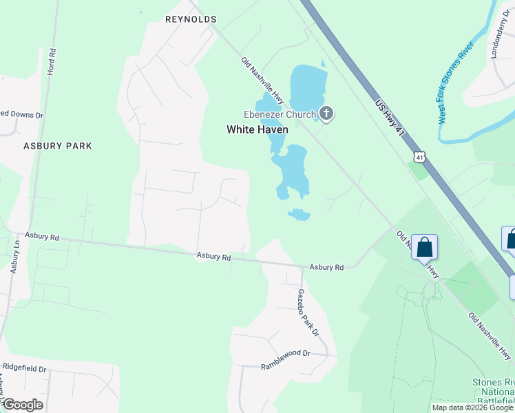 map of restaurants, bars, coffee shops, grocery stores, and more near 3028 Cimarron Trail in Murfreesboro