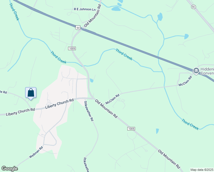 map of restaurants, bars, coffee shops, grocery stores, and more near 101 2 Sisters Lane in Hiddenite