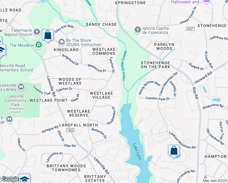 map of restaurants, bars, coffee shops, grocery stores, and more near 4013 Stemmons Court in Raleigh