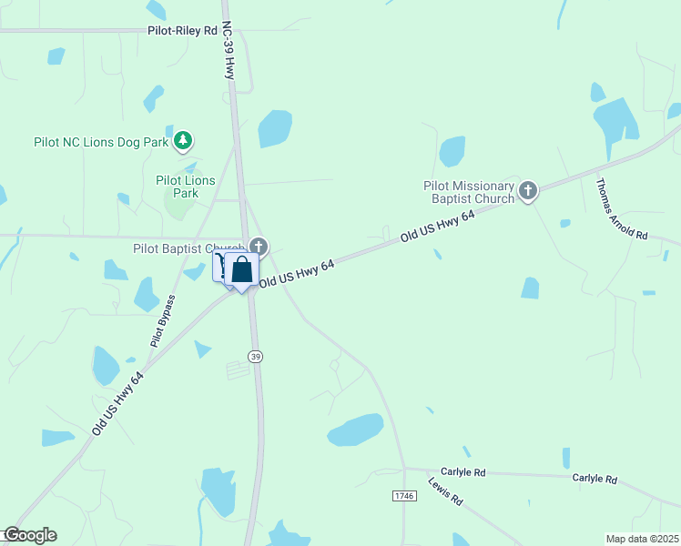 map of restaurants, bars, coffee shops, grocery stores, and more near 4800 Old US Highway 64 in Zebulon