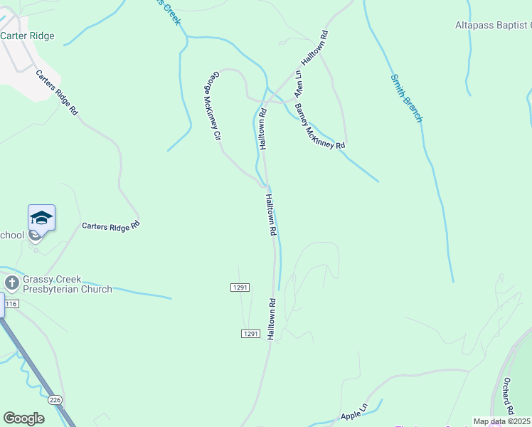 map of restaurants, bars, coffee shops, grocery stores, and more near 1252 Halltown Road in Spruce Pine