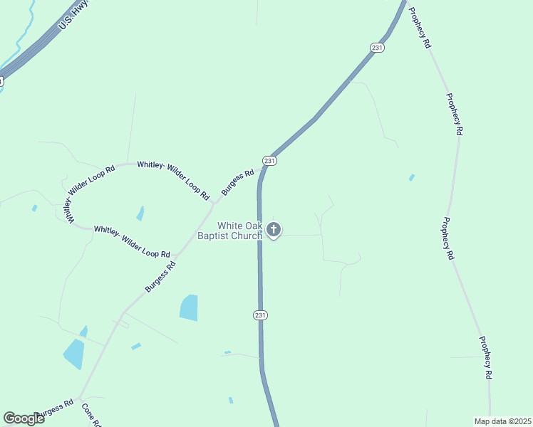 map of restaurants, bars, coffee shops, grocery stores, and more near 2645 North Carolina 231 in Middlesex