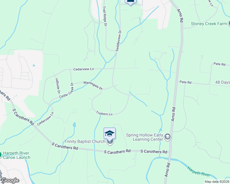 map of restaurants, bars, coffee shops, grocery stores, and more near 6022 Saddleview Drive in Franklin