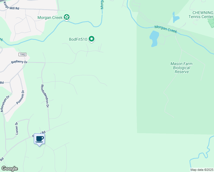 map of restaurants, bars, coffee shops, grocery stores, and more near 298 Chimeneas Place in Chapel Hill