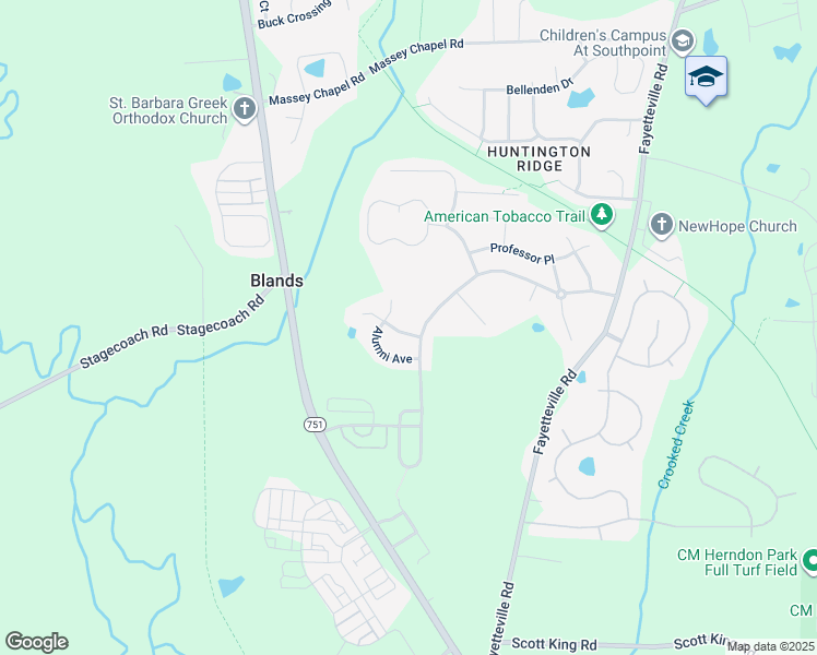 map of restaurants, bars, coffee shops, grocery stores, and more near 104 Graduate Court in Durham