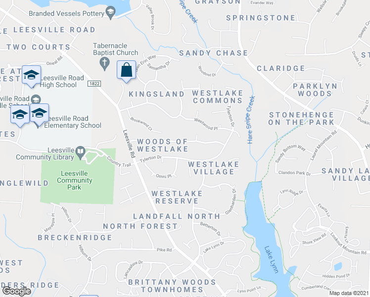 map of restaurants, bars, coffee shops, grocery stores, and more near 4205 Worley Drive in Raleigh