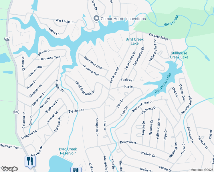 map of restaurants, bars, coffee shops, grocery stores, and more near 1000 Chief Daybreak Drive in Crossville