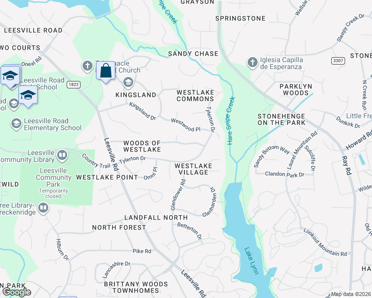 map of restaurants, bars, coffee shops, grocery stores, and more near 7721 Tylerton Drive in Raleigh