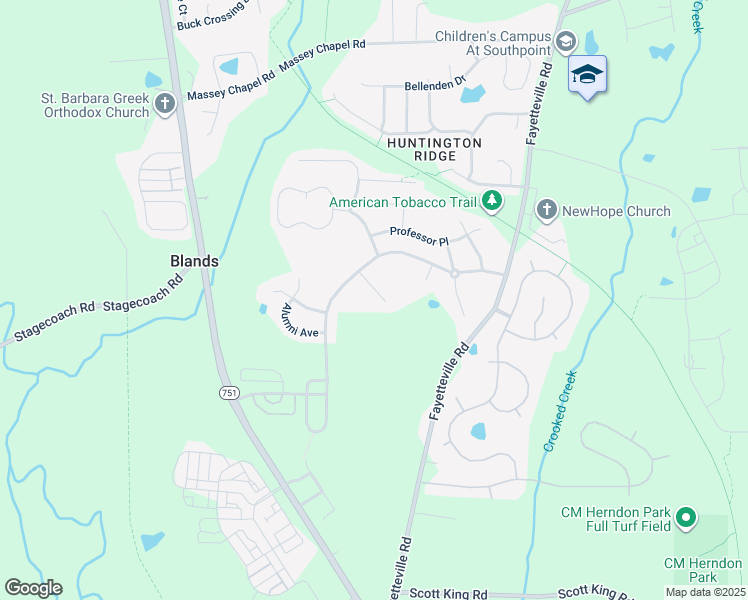 map of restaurants, bars, coffee shops, grocery stores, and more near 312 Marist Court in Durham