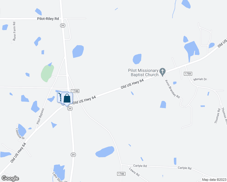 map of restaurants, bars, coffee shops, grocery stores, and more near 4860 Old US Highway 64 in Zebulon