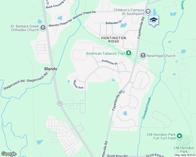 map of restaurants, bars, coffee shops, grocery stores, and more near 312 Marist Court in Durham