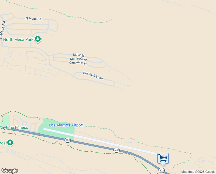 map of restaurants, bars, coffee shops, grocery stores, and more near 1327 San Ildefonso Road in Los Alamos