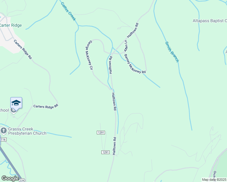 map of restaurants, bars, coffee shops, grocery stores, and more near 1252 Halltown Road in Spruce Pine