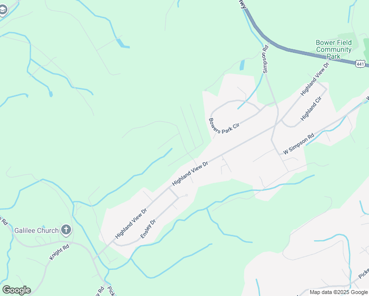 map of restaurants, bars, coffee shops, grocery stores, and more near 417 Highland View Drive in Knoxville