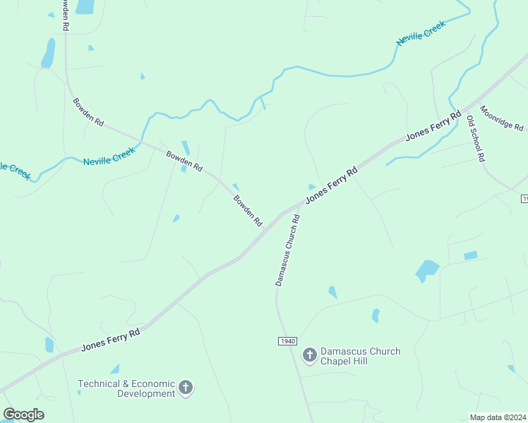map of restaurants, bars, coffee shops, grocery stores, and more near 107 Bowden Road in Chapel Hill