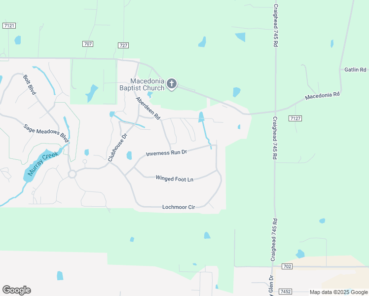 map of restaurants, bars, coffee shops, grocery stores, and more near 4816 Inverness Run Drive in Jonesboro