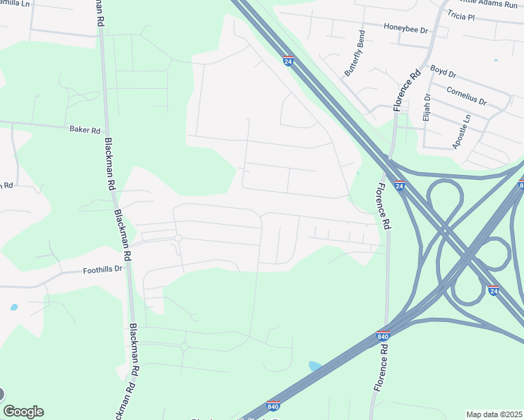map of restaurants, bars, coffee shops, grocery stores, and more near 215 Heathrow Drive in Murfreesboro