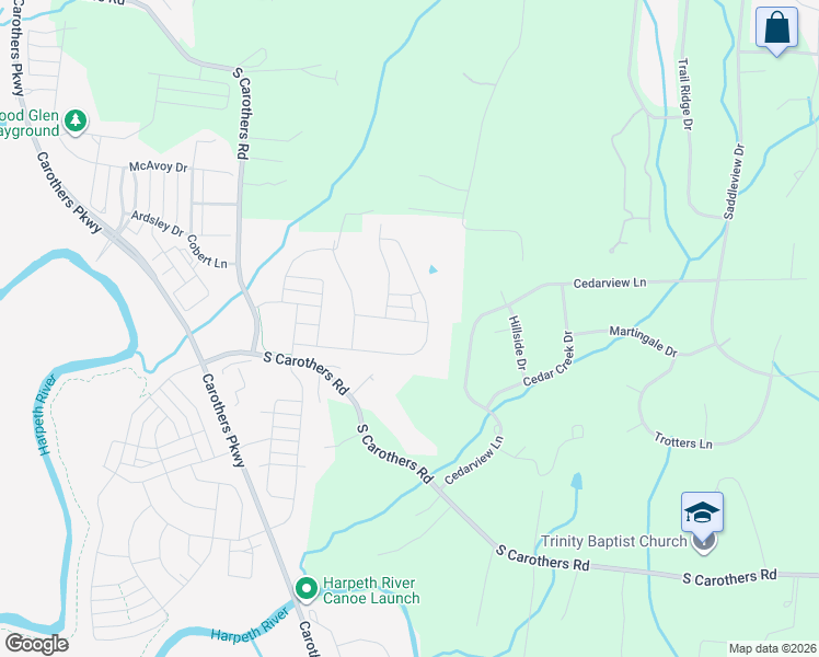 map of restaurants, bars, coffee shops, grocery stores, and more near 2072 Orangery Drive in Franklin