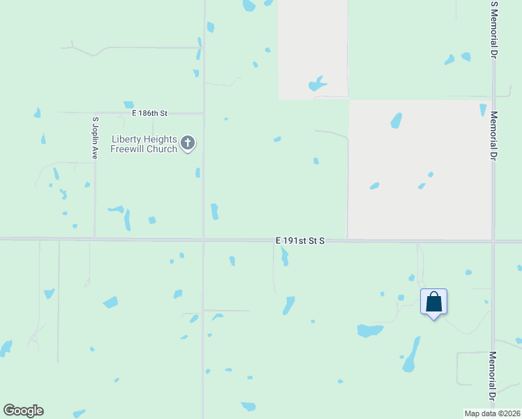 map of restaurants, bars, coffee shops, grocery stores, and more near 6505 East 191st Street South in Bixby